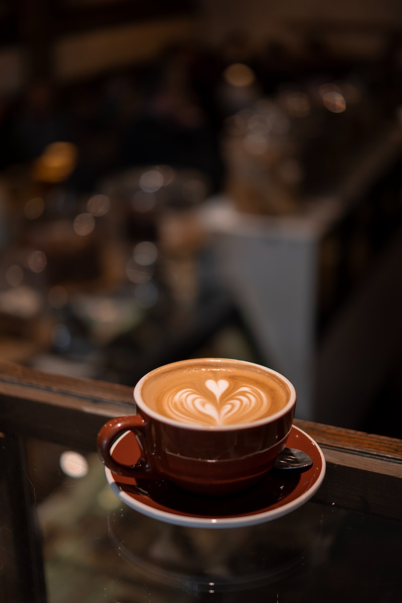 cappuccino in brown mug