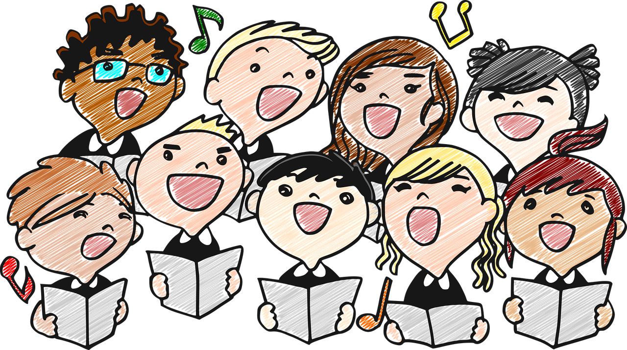 choral, singing, children